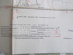 VINTAGE OS MAP OF PRESTON AREA HERTFORDSHIRE DATED 1947 SIX INCHES TO ONE MILE