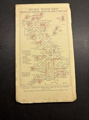 Vintage Ordnance Survey One Inch Map Cloth Mounted Bala & Welshpool 7th Series