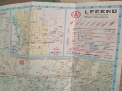 Oregon Washington State Foldout MAP AAA 1993 Navigation Trip Planning Automobile