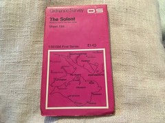 OS Ordnance Survey Landranger Map Sheet 196 The Solent; 1974 edn