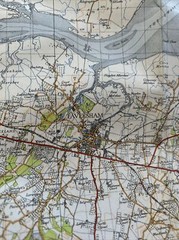 CHATHAM & MAIDSTONE Ordnance Survey Cloth Sixth Series One inch 1940 Sheet 172