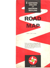 BP ROAD MAP NORTHERN ENGLAND & SOUTHERN SCOTLAND (1961)