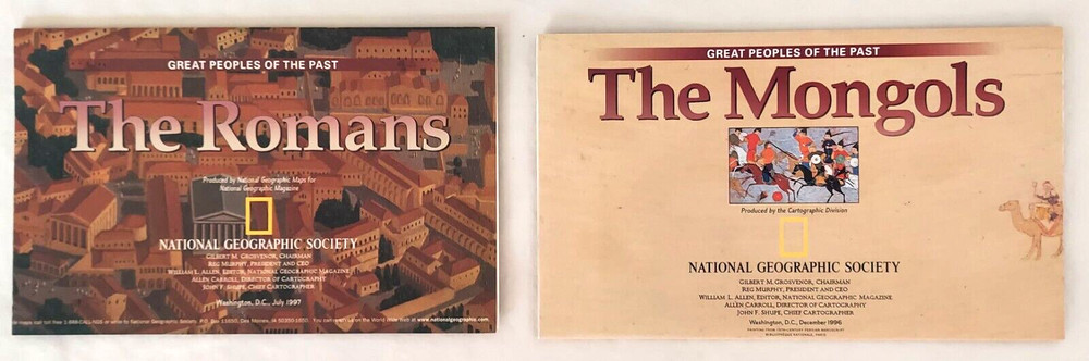 Great Peoples Past Mongols Romans National Geographic Educational Posters 1997