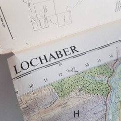 Ordinance Survey Map 1961 Ben Nevis Glen Coe Lorn fold-out Scotland Britan