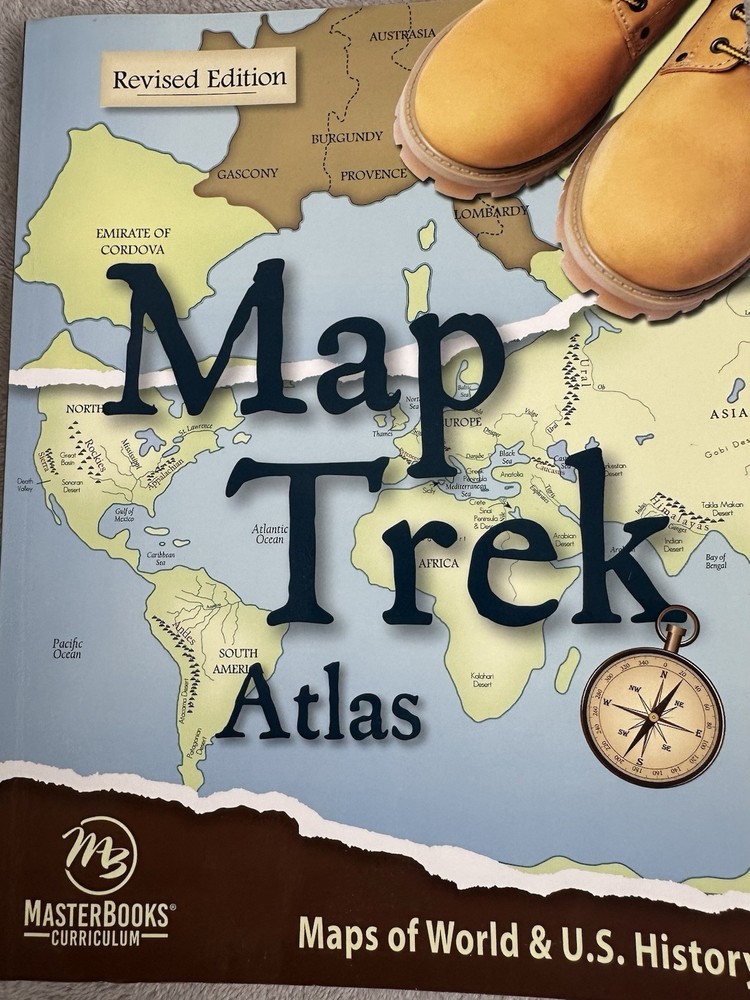 Map Trek Atlas Maps of World & U.S. History Master Books Curriculum