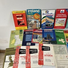 Vintage Maps Bundle Job Lot X22 Belfast Bournemouth Etc…