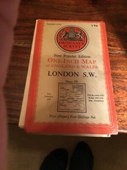 One Inch Ordnance Survey Map London South West pub 1945 sheet 170
