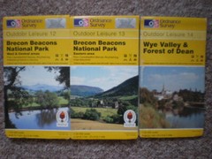 12 13 14 BRECON BEACONS WYE VALLEY OL OUTDOOR LEISURE ORDNANCE SURVEY MAPS OS