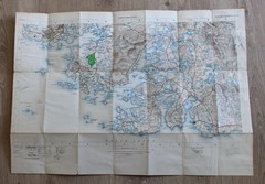 1919? Ordnance SURVEY OF IRELAND Map 1/2 inch Sheet 104 Bertraghboy Bay Galway