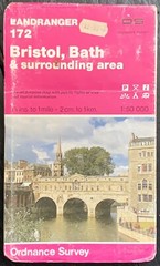OS Ordnance Survey Landranger Map Sheet 172 – BRISTOL, BATH – 1983