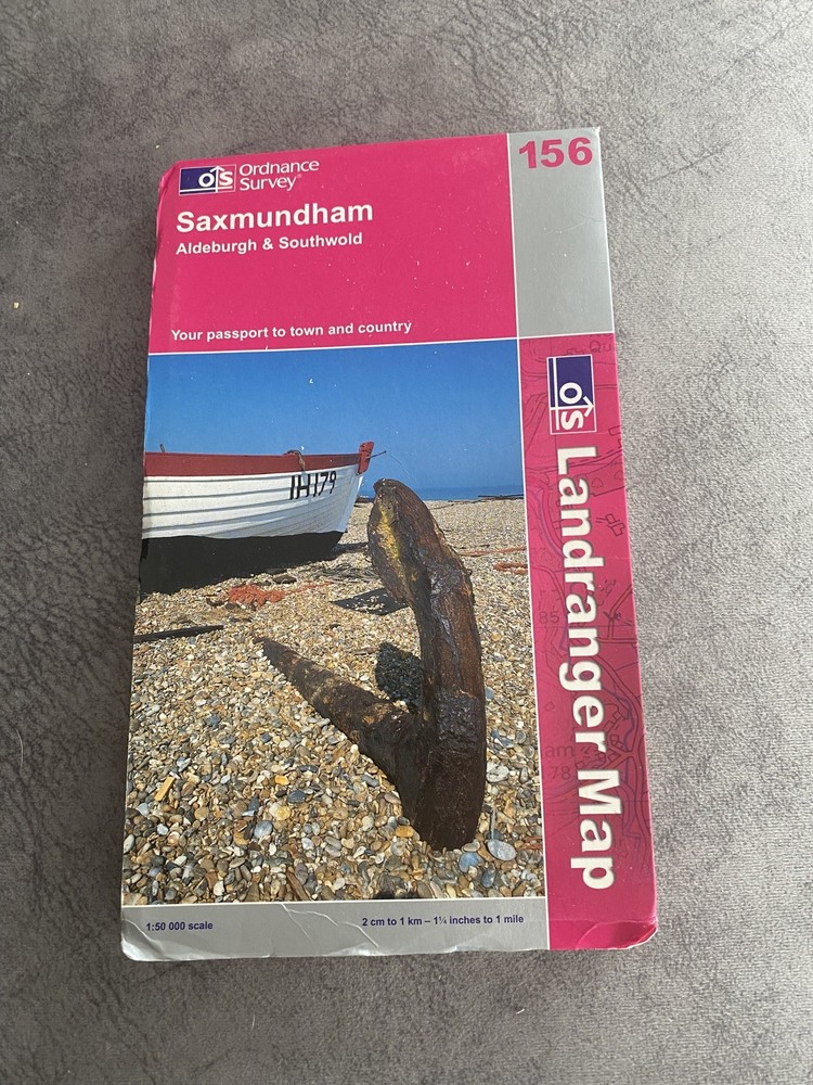 Saxmundham Aldenurgh & Southwold No 156 OS Landranger Map Free Postage