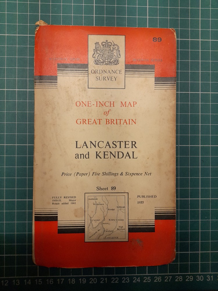 Ordnance Survey Seventh Series One Inch Map – #89 Lancaster & Kendal