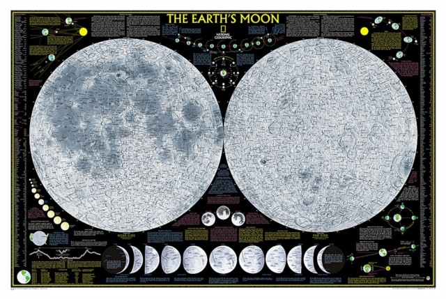 Earths Moon laminated by National Geographic Maps 9780792250050
