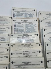 Lot Of 49 NOAA And FAA Sectional Aeronautical Charts Maps USA & World