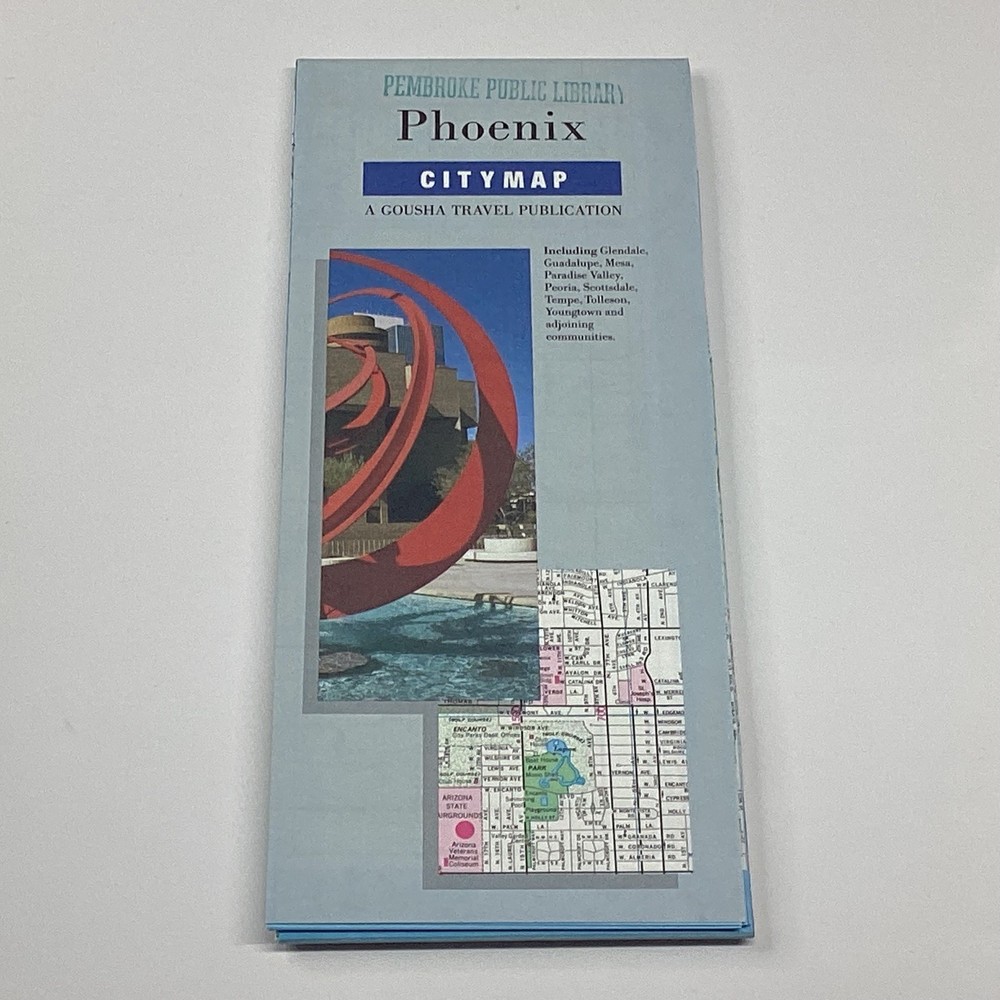 H.M. Gousha Phoenix City Map Folded Travel Map