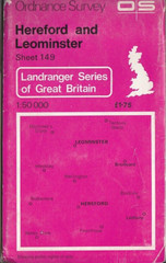 Ordnance Survey 1:50,000 Map Landranger Sheet 149 Hereford and Leominster