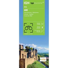 France Aude / Carcassonne Narbonne IGN TOP100 map D11 1:100K tourist cycling