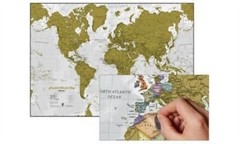 Scratch the World wall map (Sheet map, rolled)