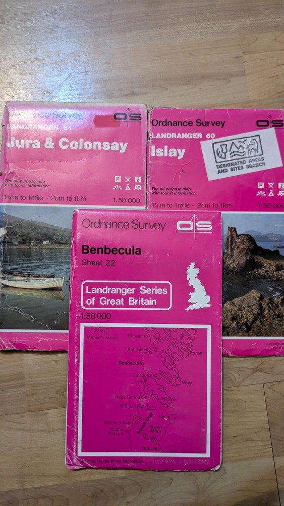 Islay, Jura and Colonsay and Benbecula Maps