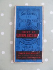 VINTAGE BARTHOLOMEW’S CLOTH MAP OF CENTRAL ROSS-SHIRE – NEW REDUCED SURVEY