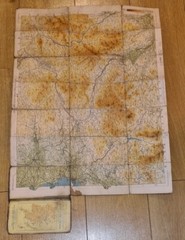 Bartholomew Glasgow & Clyde Map Blue Cover 1912-1919 Ordenance Map