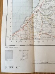 1960 Ordnance Survey One Inch Seventh Series Map 127 Aberystwyth inc Machynlleth
