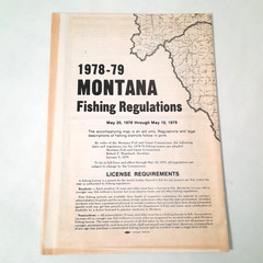 Montana Fish and Game Department Regulations Map (1978-1979)
