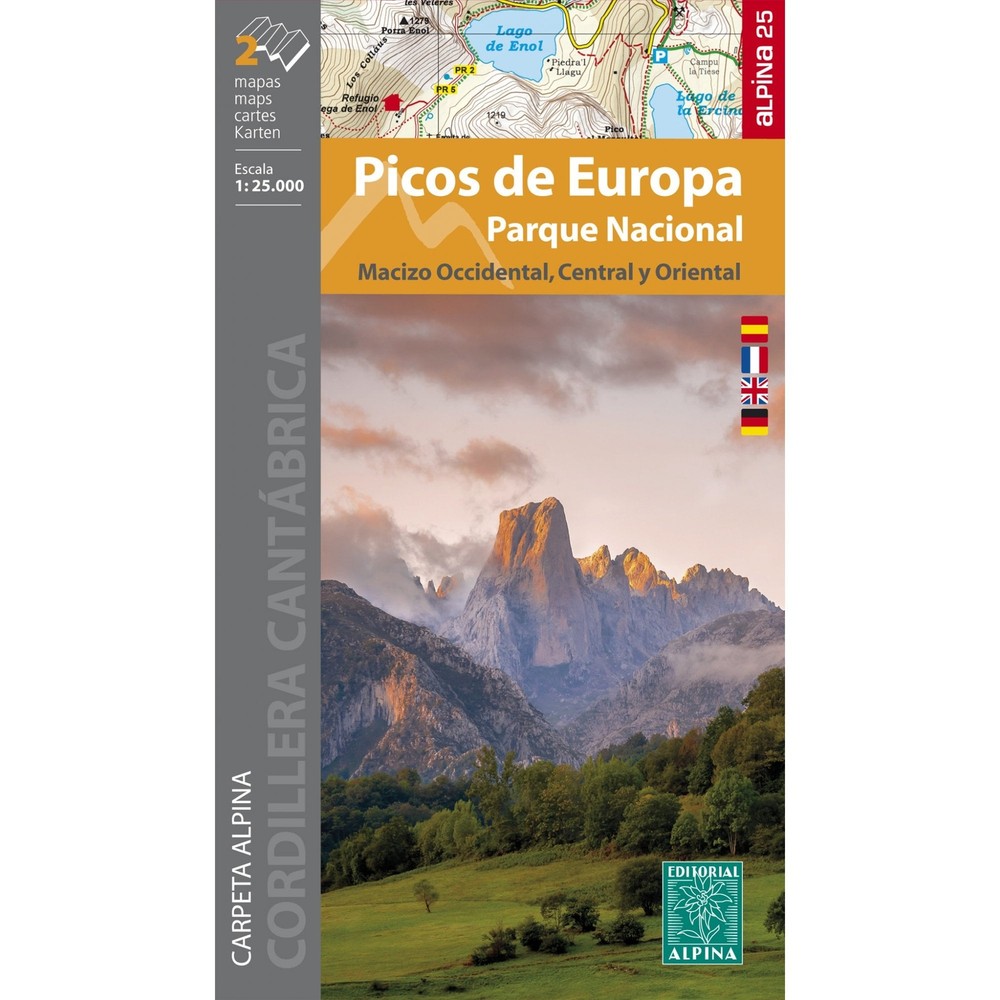 Spain Picos de Europa National Park 2 map set hiking walking sport tourist