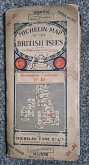 Antique Vintage MICHELIN Tyres Edition Map No.16, Birmingham To Cambridge Rare