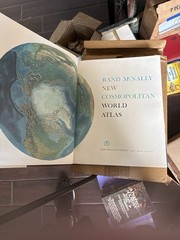 Rand McNally New Cosmopolitan World Atlas 1968 Enlarged Global View HC w/Box