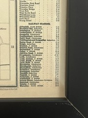FRAMED. Rare Old Map of Edinburgh Bartholomew’s Pocket Plan, 1921. 12x16cm.
