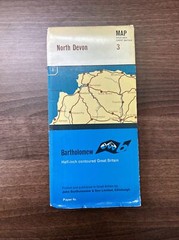 NORTH DEVON Bartholomew Half Inch Map – No 3 1968 Barnstaple Exeter