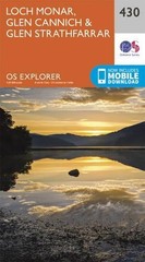 Loch Monar, Glen Cannich and Glen Strathfarrar (Map) OS Explorer Map
