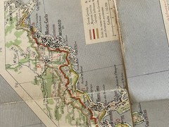 1945 MICHELIN MAP OF AREA OF FRANCE SEE PHOTOS.