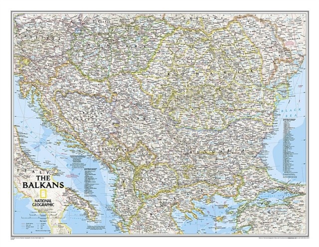 The Balkans Classic, Laminated: Wall Maps by National Geographic Maps SHEET MAP