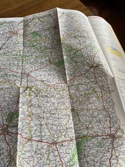 Michelin Map, No 59, of St-Brieuc, St-Malo, Rennes, France.