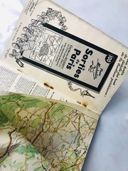 Map Paris France Cyclist Michelin Man Tourist Collectable Vintage ra