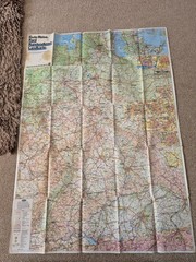 Vintage Ford Customer Service Folding Map Of Germany 1984