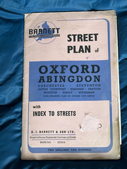 Vintage Barnett, Oxford & Abingdon Area Street Plan with Index, 1970’s