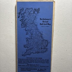 Bartholomew’s Half Inch Cloth Map No 27 No14 No 30 North Wales Surrey Oxford