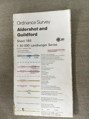 1986 Ordnance Survey Landranger Second Series Map 186 Aldershot And Guildford