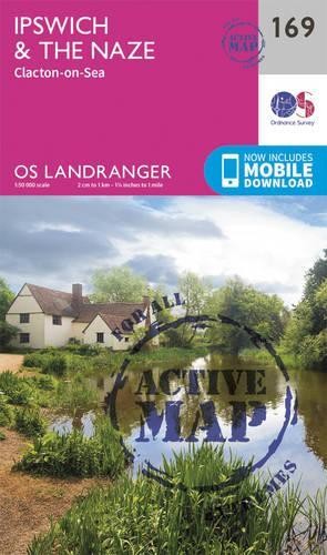 Ipswich, the Naze & Clacton-on-Sea (Map) OS Landranger Active Map