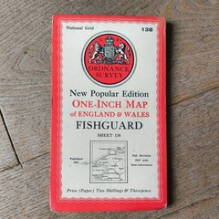 OS One Inch Map -Fishguard – Sheet 138 – 1947 – Ordnance Survey