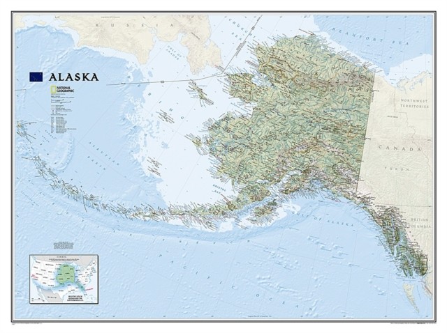 Alaska, Laminated: Wall Maps U.S. by National Geographic Maps SHEET MAP