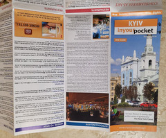 Kyiv Kiev Ukraine pocket guide, map year 2010 places to visit, metro underground
