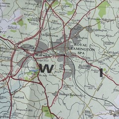 Birmingham Northampton Coventry – Bartholomew National Series Map No 19 – 1975