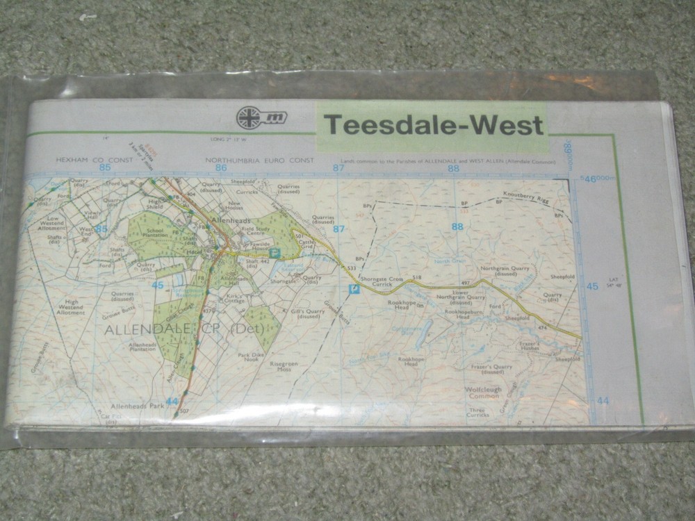 Ordnance Survey Outdoor Leisure 31 Teesdale; 1989 – no cover