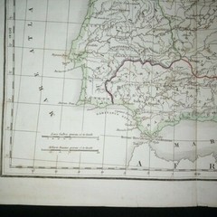 Hispaniae Antiquae tabula Auctore F Delamarche 1833 cards