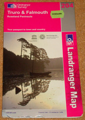 UK ORDNANCE SURVEY Landranger (1:50000) Map 204 – Truro & Falmouth