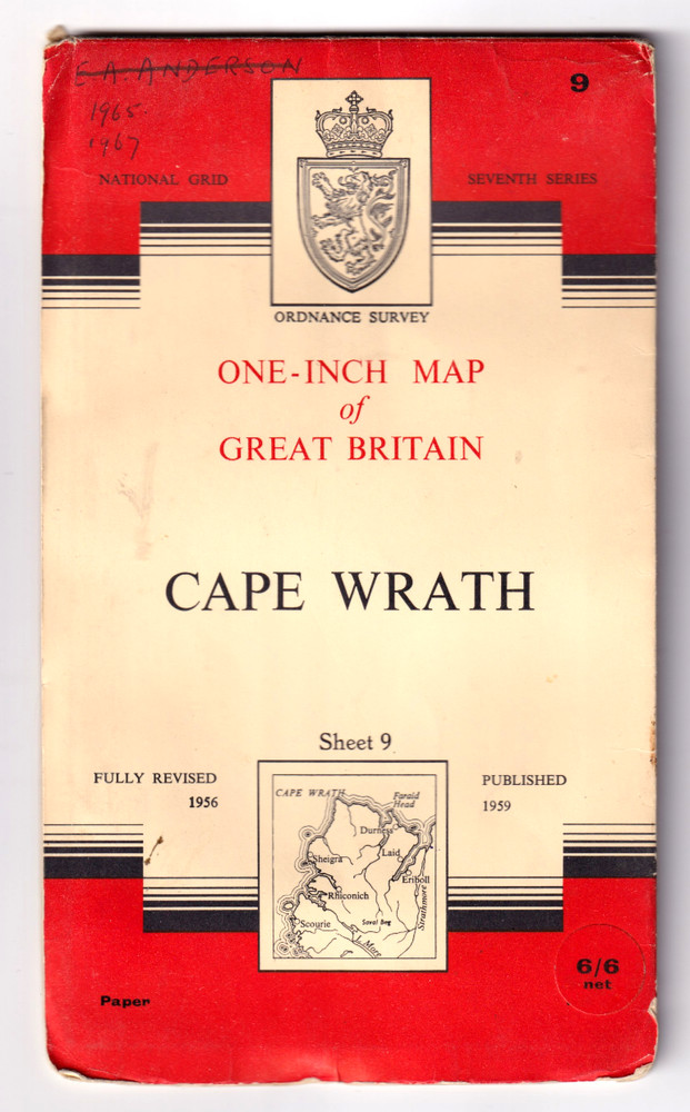 CAPE WRATH – Ordnance Survey One Inch Map (Seventh Series)